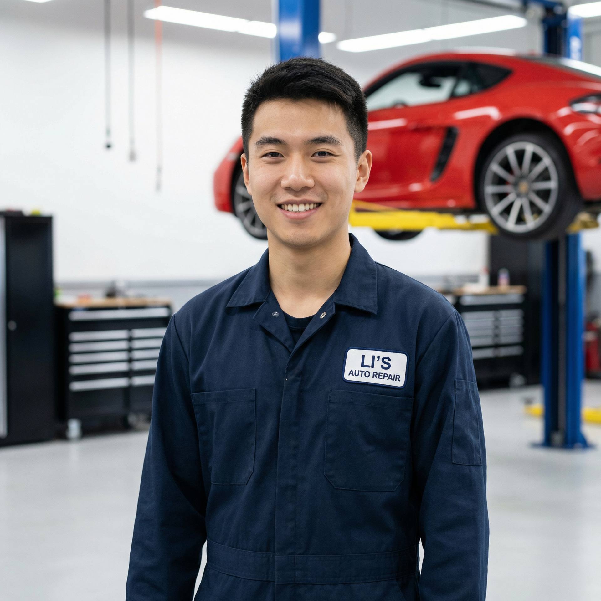 黄色仓库修车顾问张浩然